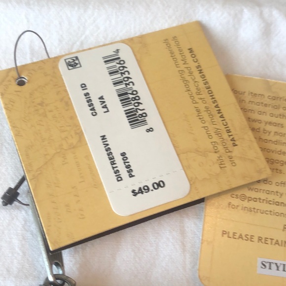 Patricia Nash Cassis Leather ID Wallet/Card Case Distressed Vintage Lava NWT - Picture 5 of 15